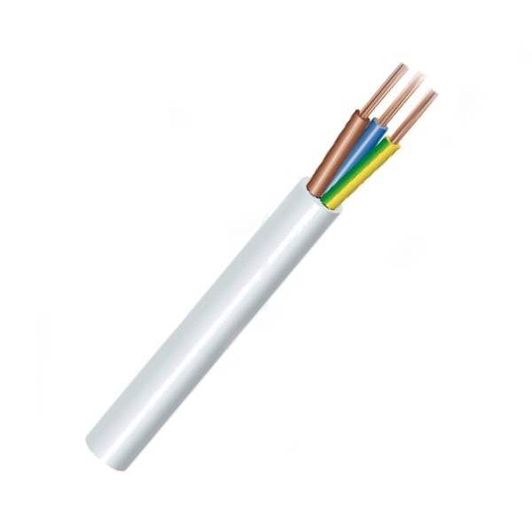 Kabel CYSY 3Gx2,5 (C) H05VV-F 3x2,5 mm ohebný - bílý