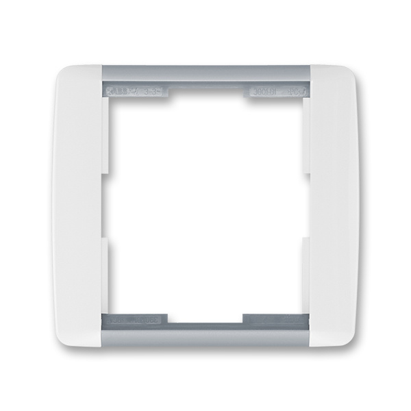 ABB, ELEMENT Rámeček pro elektroinstalační přístroje, jednonásobný, bílý/ledově šedý