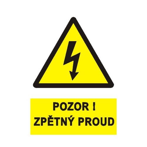 Samolepka A7: Pozor ! Zpětný proud