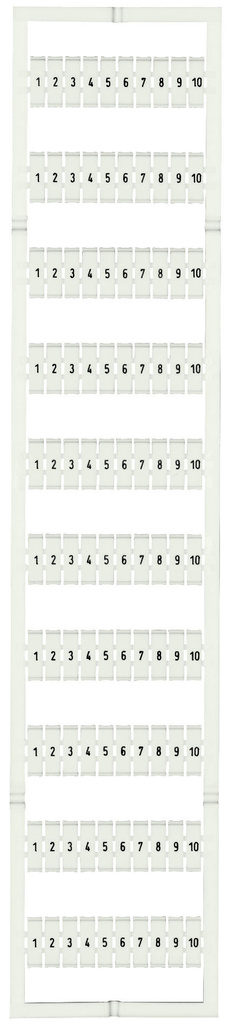 Wago Popisovací karta WMB; Jako karta; S potiskem; 1–10 (10×); Potisk vodorovný; Možnost naklapnutí;