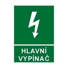 Samolepka Hlavní vypínač 6131A A4