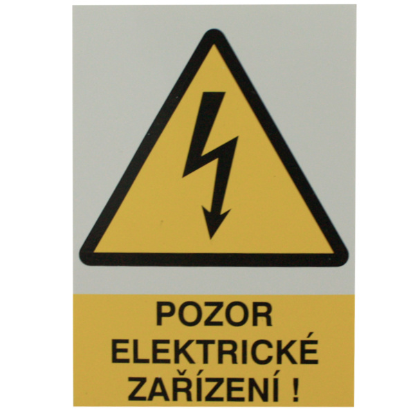 Samolepka Pozor elektrické zařízení  0101 A7