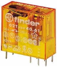 FINDER paticové relé DIN/PS, 1P/16A, 110V AC