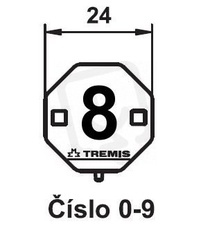 Štítek označení svodu č. 8 plast Tremis VS035