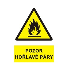 Samolepka Pozor hořlavé páry  0304 A6