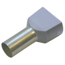 Dutinka dvojitá, průřez 2x4,0mm2 / délka 12mm, dle UL, CSA a DIN46228 bezhalogenová šedá