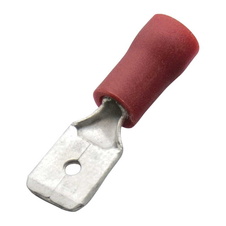 Kolík plochý poloizolovaný, průřez 0,5-1,5mm2 / 6,3x0,8mm PVC (RF-M608)