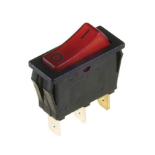 Vypínač jednoduchý s podsvícením 16A/250V - červený i 4613E