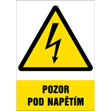 Plast Pozor pod napětím A4