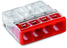 Wago Spojovací krabicová svorka COMPACT červená 4x0,5-2,5mm2