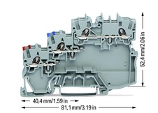 Wago 3vodičová svorka pro senzor, šedá,